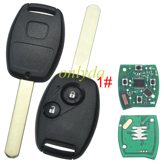 For Honda City  button remote with 313.8mhz/434mhz   with PCF7961 chip, pls choose button and frequency