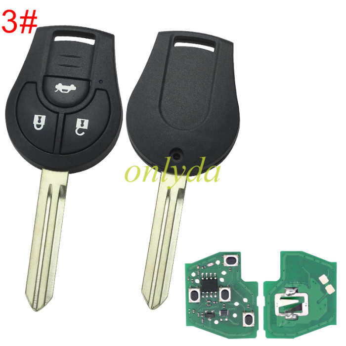 For Nissan  remote key for VDO type with 315mhz/434mhz , pl choose button and frequency
