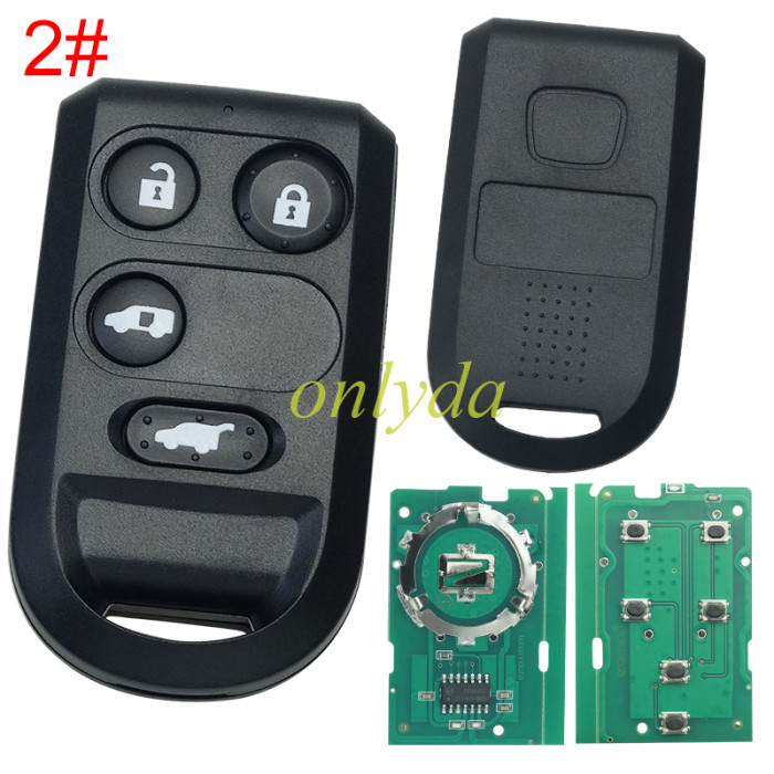 For Honda remote key  313.8mhz for Honda Odyssey 2005-2010 FCC ID: OUCG8D-399H-A P/N: 72147-SHJ-A21， pls choose button