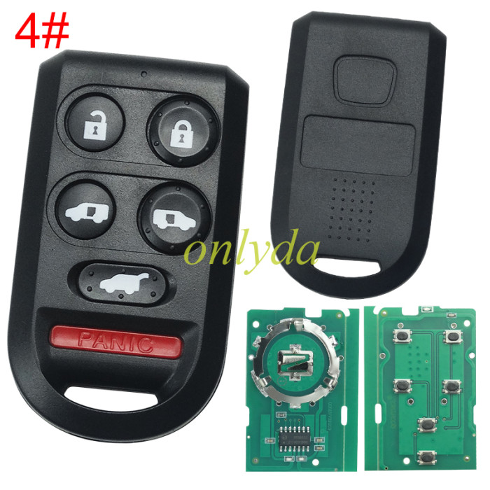 For Honda remote key  313.8mhz for Honda Odyssey 2005-2010 FCC ID: OUCG8D-399H-A P/N: 72147-SHJ-A21， pls choose button