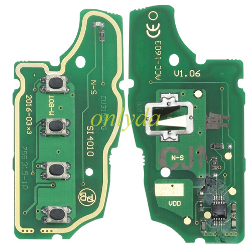 For Nissan   remote key with 434mhz/315mhz electronic wave modle, pls choose button and frequency