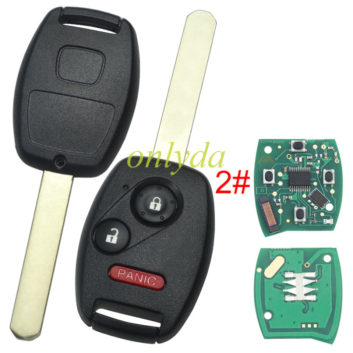 For Honda City  button remote with 313.8mhz/434mhz   with PCF7961 chip, pls choose button and frequency
