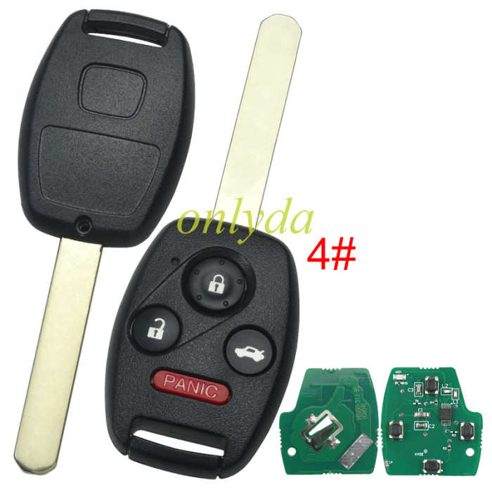 For Honda remote key with 313.8mhz FCCID:KR55WK49308, Pls choose button