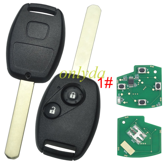 For Honda remote key adjustable frequency  315mhz/ 313.8mhz/ 434mhz ,FCCID IS OUCG8D-380H-A ,support for  2.3L remote,Odessey, and 2.4l Accord（before 2008）pls choose button ，