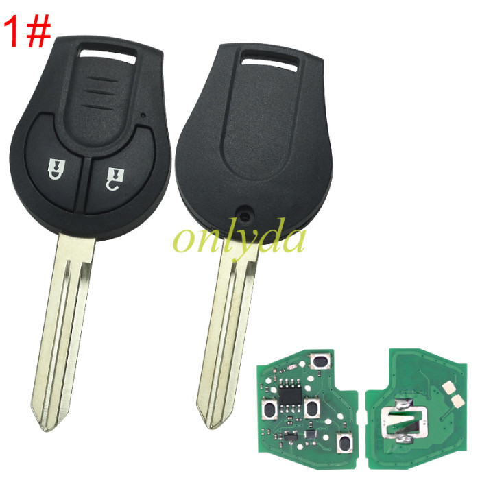 For Nissan  remote key for VDO type with 315mhz/434mhz , pl choose button and frequency