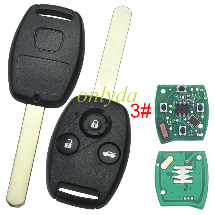 For Honda City  button remote with 313.8mhz/434mhz   with PCF7961 chip, pls choose button and frequency