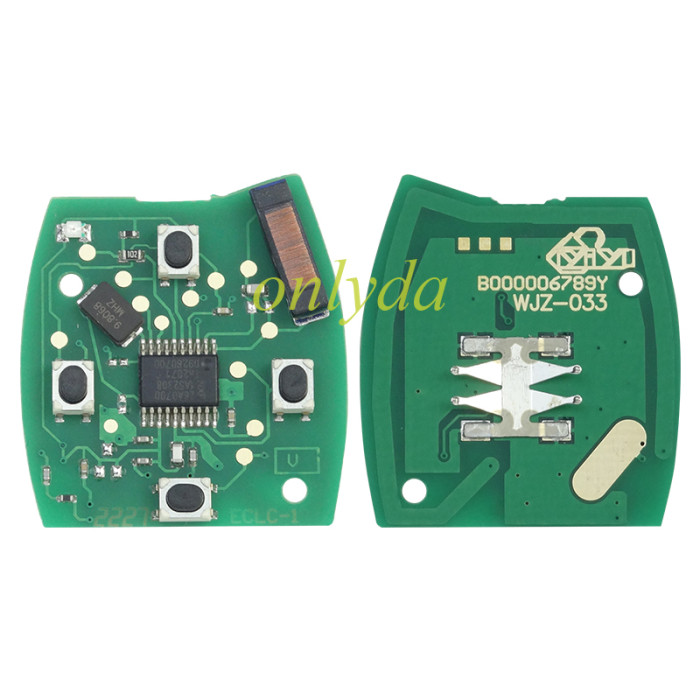 For Honda CRV remote key with  with electric 46 chip with 433 mhz/ 313.8mhz, pls choose and frequency and  button