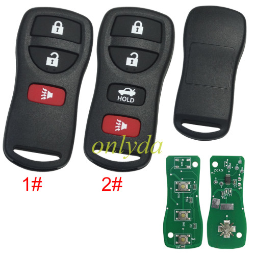 For Nissan  remote key with 315mhz  NIS012 KBRASTUIS   FCCID=KBRASTUIS, KYDZ products pls choose button