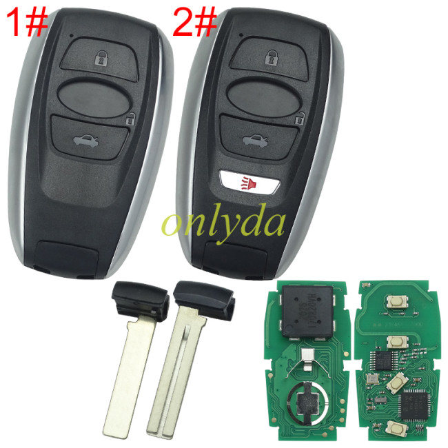 For Subaru 3/4 button Keyless remote key with 434mhz with 8A chip board #7000 FCC:HYQ14AHK, PLS choose the button