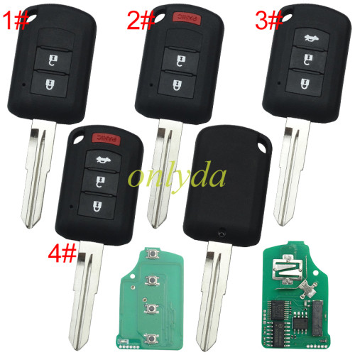 For Mitsubishi  remote key for 2018-2020 Mitsubishi Eclipse, Cross Remote Key - 315MHz  FCC: 6370C135 / ID 47 , pls choose button