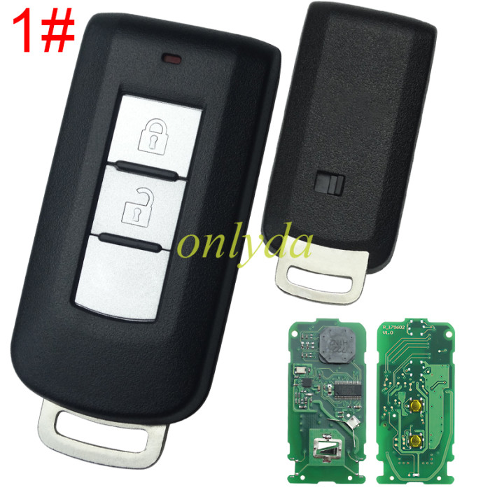 For Mitsubishi  Keyless smart remote key  433.92MHz FSK NCF2951X / HITAG 3 / 47 CHIP FCC ID: GHR-M004  Board No: GHR-M003 , Pls choose button