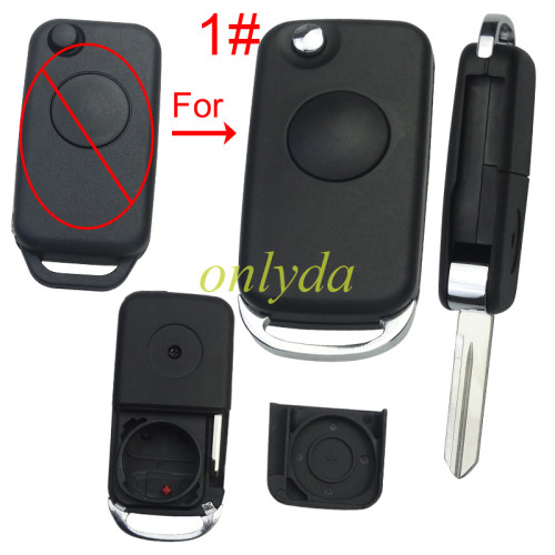 For Benz modified key shell  with Badge , pls choose button