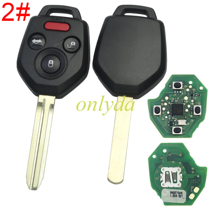 For Subaru  remote key with 315mhz FCCID : CWTWB1U811 IC:1788D-FWB1U811,  original pcb+aftermarket key shell,pls choose button