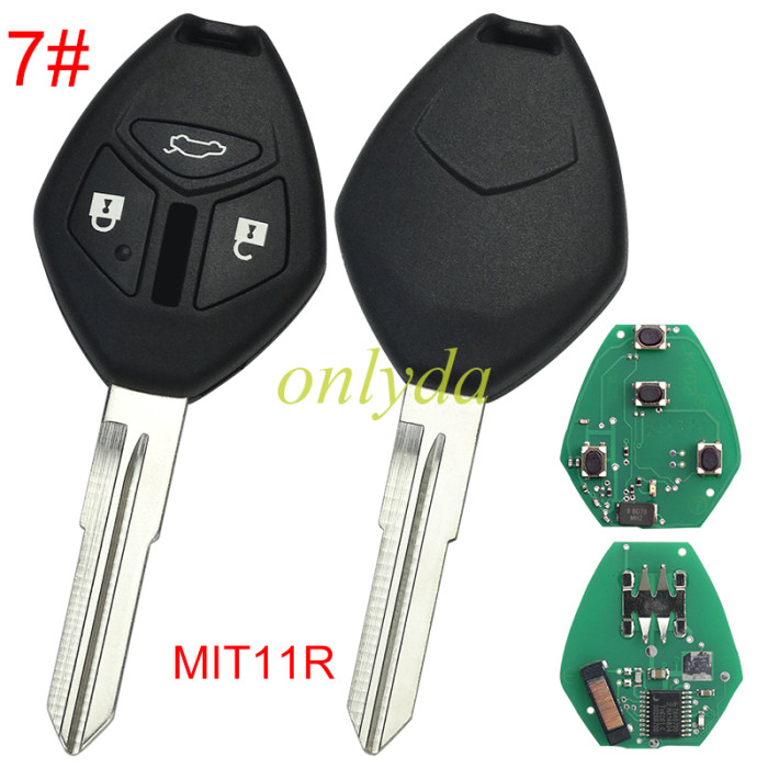 For Mitsubishi remote key   with 313.8MHZ with 7961chip FCCID:OUCG8D-620M-A, pls choose button