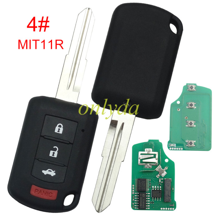 For Mitsubishi  remote key with 434mhz with 47 chip  FCC: 6370C134 , pls choose button