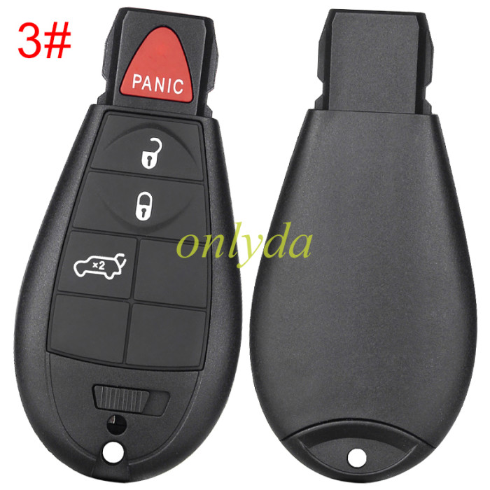 For Chrysler  remote key shell with panic button, emergency blade included ,without Badge ， pls choose the button