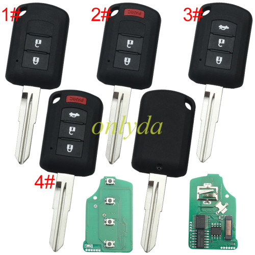 For Mitsubishi  remote key with 434mhz Suitable for ASX and Outlander 2016 - 2017  FCC : 6370B941  ID46 , pls choose button