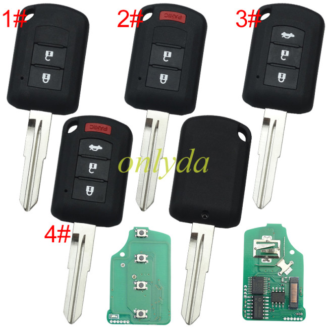 For Mitsubishi  remote key with 434mhz Suitable for ASX and Outlander 2016 - 2017  FCC : 6370B941  ID46 , pls choose button