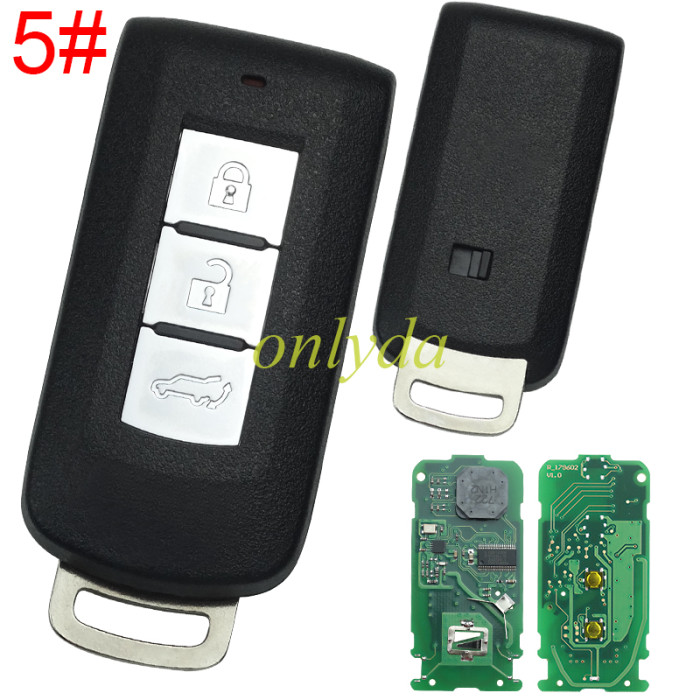 For Mitsubishi  Keyless smart remote key  433.92MHz FSK NCF2951X / HITAG 3 / 47 CHIP FCC ID: GHR-M004  Board No: GHR-M003 , Pls choose button