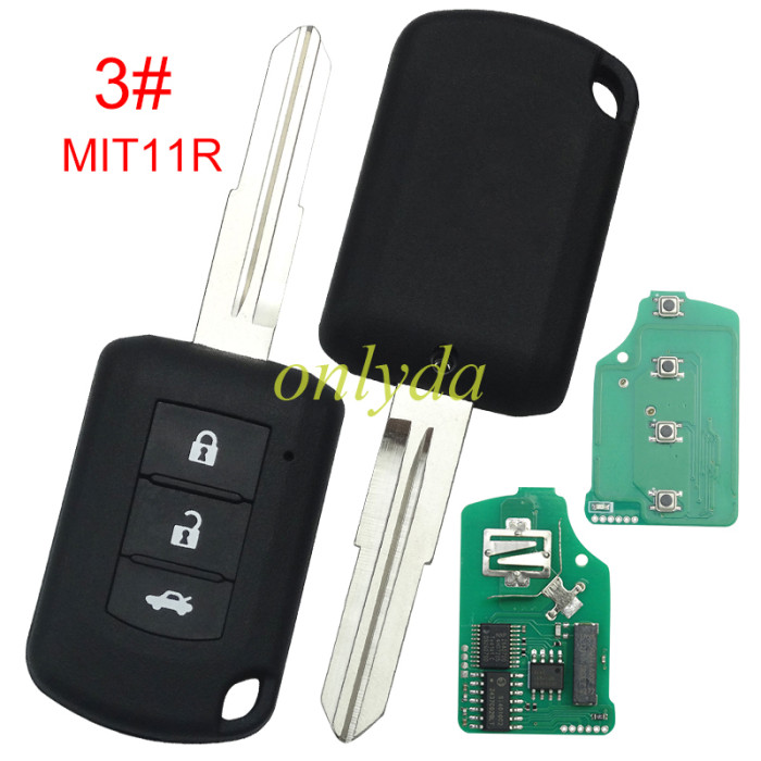For Mitsubishi  remote key with 434mhz with 47 chip  FCC: 6370C134 , pls choose button