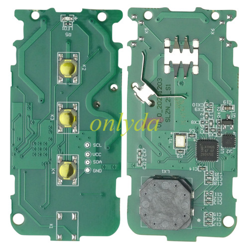 For Mitsubishi  Keyless smart remote key with 433.92Mhz M013 Smart Key For 2018 Mitsubishi Eclipse Cross 433.92MHz FSK NCF2951X / HITAG 3 / 47 CHIP Board No：M013 , pls choose button
