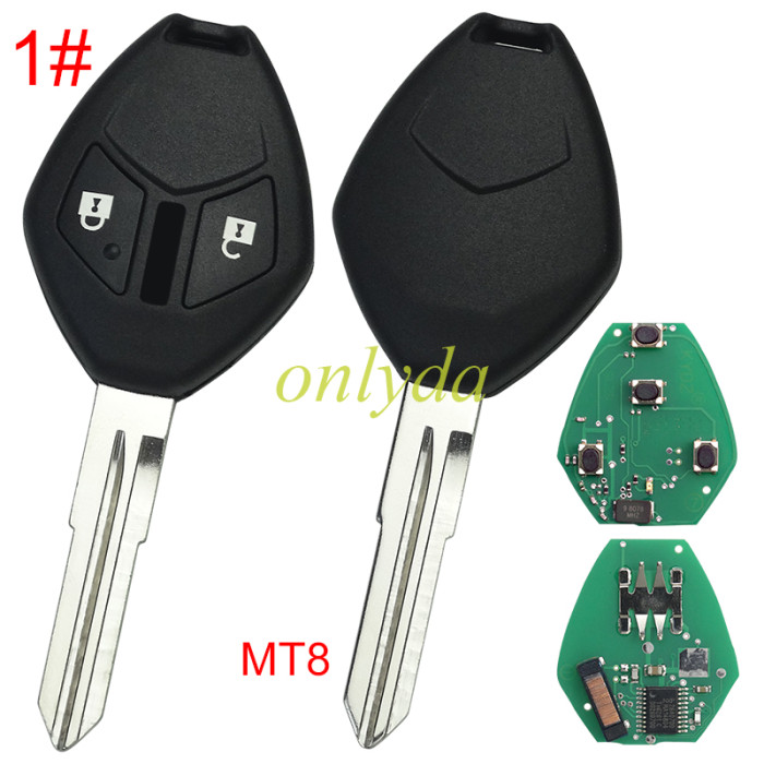 For Mitsubishi remote key   with 313.8MHZ with 7961chip FCCID:OUCG8D-620M-A, pls choose button