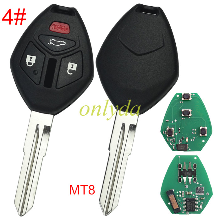 For Mitsubishi remote key   with 313.8MHZ with 7961chip FCCID:OUCG8D-620M-A, pls choose button