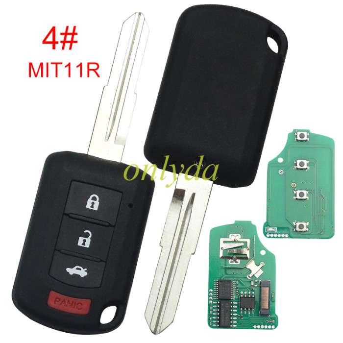 For Mitsubishi  remote key with 434mhz Suitable for ASX and Outlander 2016 - 2017  FCC : 6370B941  ID46 , pls choose button
