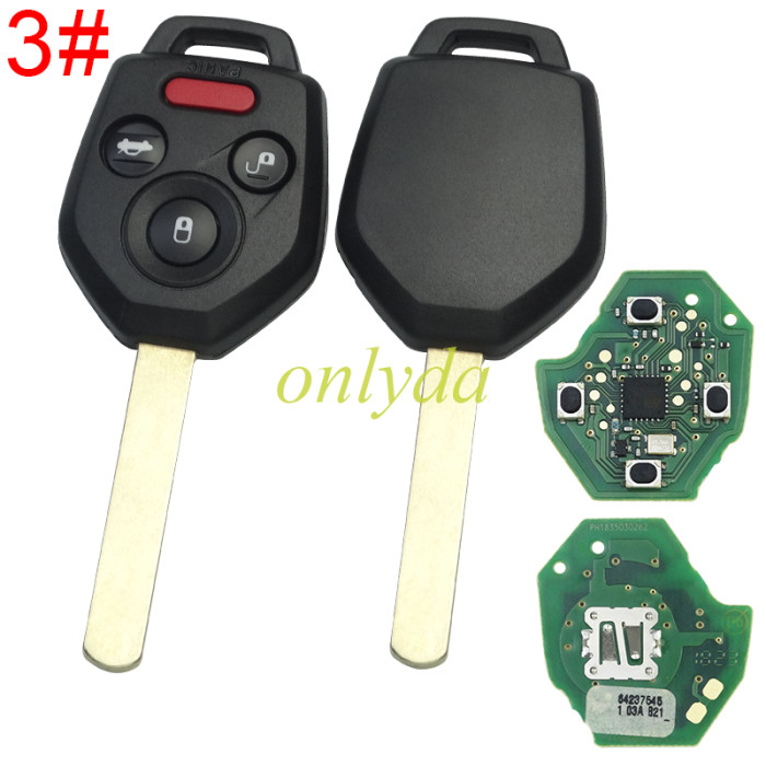 For Subaru  remote key with 315mhz FCCID : CWTWB1U811 IC:1788D-FWB1U811,  original pcb+aftermarket key shell,pls choose button