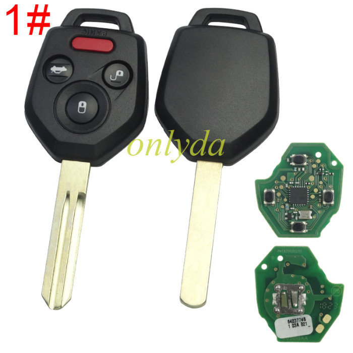 For Subaru  remote key with 433.92mhz      FCCID : CWTWB1U811 IC:1788D-FWB1U811, pls choose button
