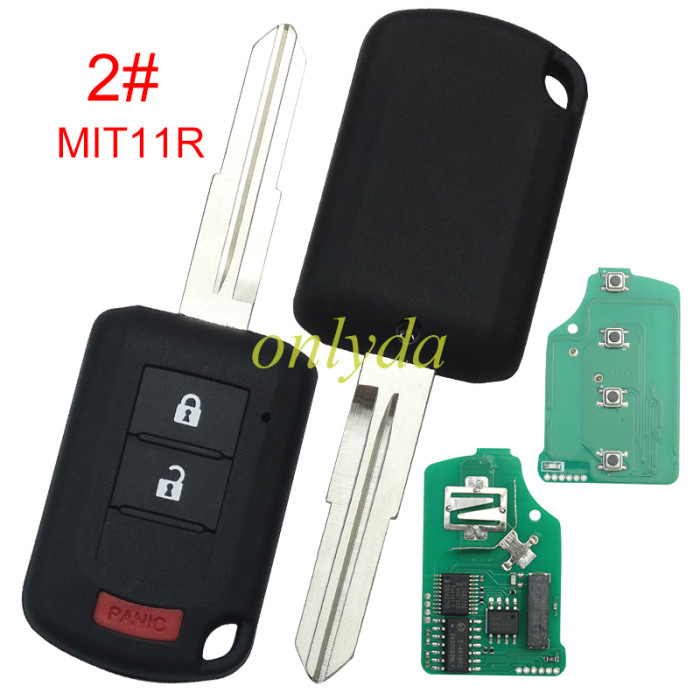 For Mitsubishi  remote key for 2018-2020 Mitsubishi Eclipse, Cross Remote Key - 315MHz  FCC: 6370C135 / ID 47 , pls choose button