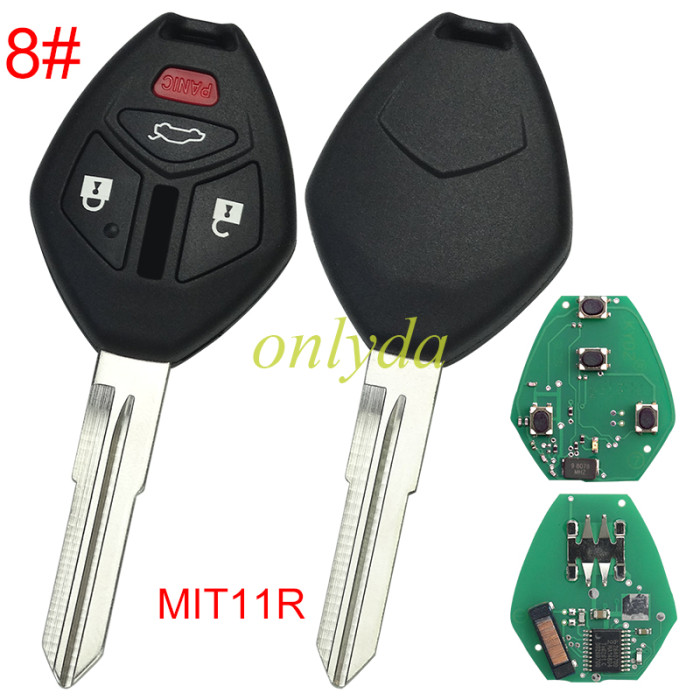 For Mitsubishi remote key   with 313.8MHZ with 7961chip FCCID:OUCG8D-620M-A, pls choose button