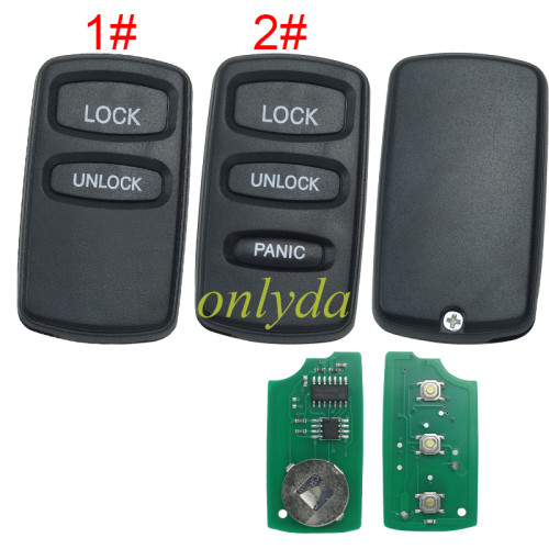 For Mitsubishi  remote key with 313.8MHZ/315MHZ/433MHZ FCC ID:OUCG8D525MA, pls choose  button and frequency