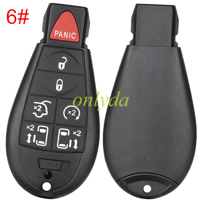 For Chrysler  remote key shell with panic button, emergency blade included ,without Badge ， pls choose the button