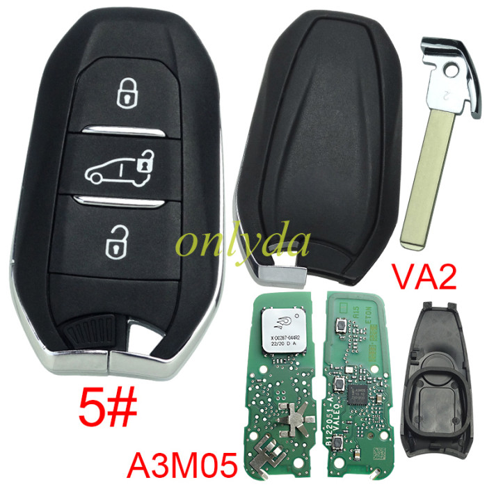 Original Citroen remote key  434mhz /PCB  A3M05 with NCF29AxM 4A A3Mxxxx chip  original PCB+Aftermarket key shell ， pls choose button and blade