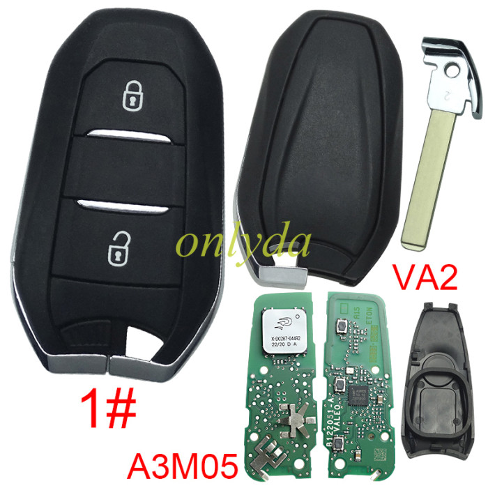 Original Citroen remote key  434mhz /PCB  A3M05 with NCF29AxM 4A A3Mxxxx chip  original PCB+Aftermarket key shell ， pls choose button and blade