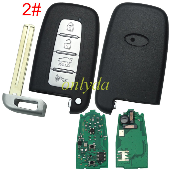 For Hyundai  Keyless remote key  434mhz with PCF7952A， pls choose button