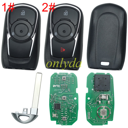 For Buick Keyless Smart remote key with 7952E HITAG2 46chip- 314.9mhz ASK model  Buick Encore 2017-2020 FCC ID: HYQ4AA / PN: 13506667， pls choose button