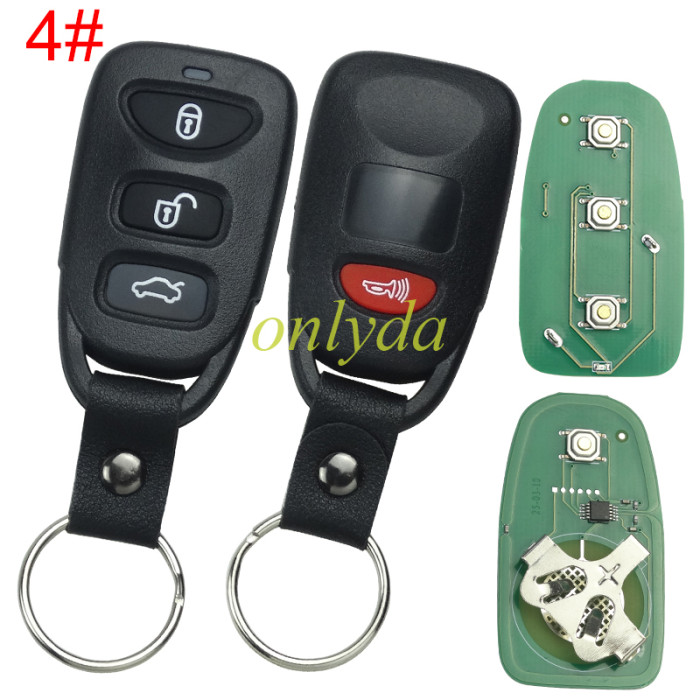 For Hyundai Tucson remote key with 315mhz/434mhz, pls choose button and frequency