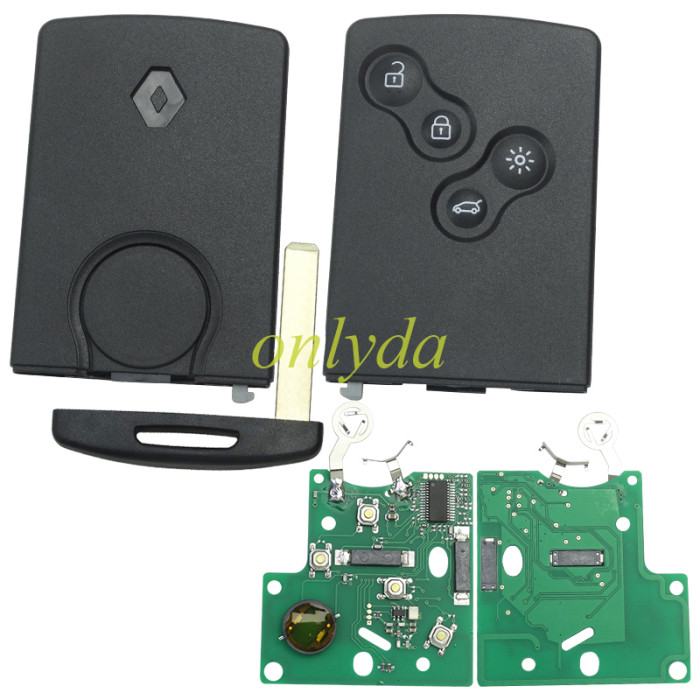For Renault Clio IV 4 button Keyless Remote key used for after 2013 year car . Chip  PCF7953 / HITAG AES / 4A CHIP  use AVDI To program （pay attattion, it is 2013 year new car remote) 433.92MHz FSK P/N: 285974100R