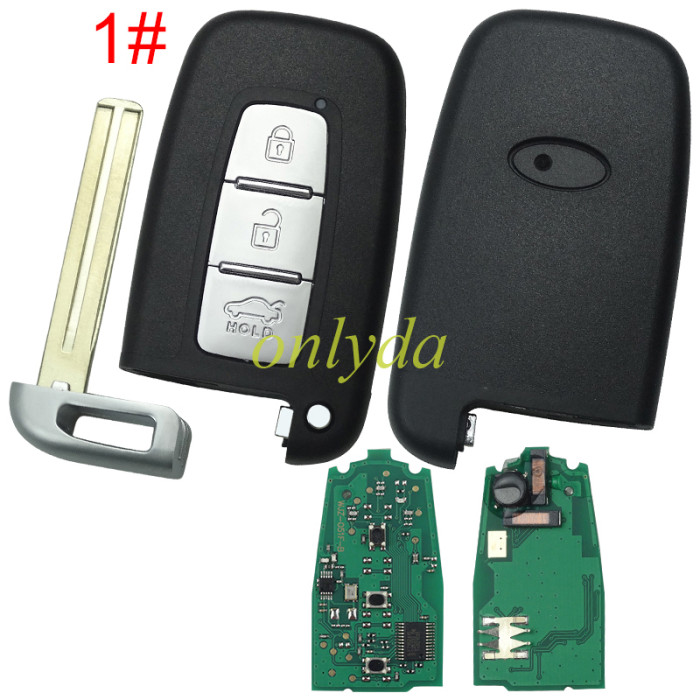 For Hyundai  Keyless remote key  434mhz with PCF7952A， pls choose button