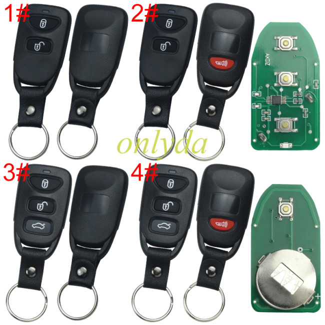 For Hyundai  Remote key with 315mhz/434mhz  SONATA Elantra Tucson, pls choose button and frequency