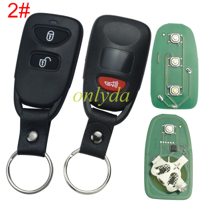 For Hyundai Tucson remote key with 315mhz/434mhz, pls choose button and frequency