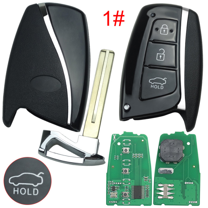 New Hyundai Santa Fe   Keyless remote key with 315mhz/434mhz with 46 chip pcf7952, pls choose button