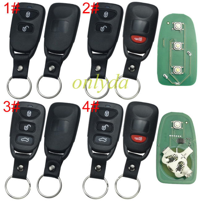 For Hyundai Tucson remote key with 315mhz/434mhz, pls choose button and frequency