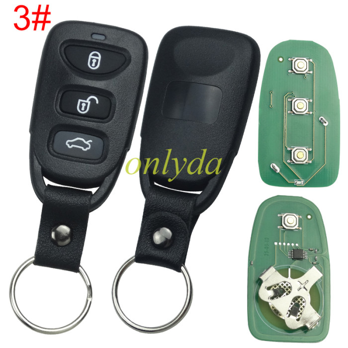 For Hyundai Tucson remote key with 315mhz/434mhz, pls choose button and frequency