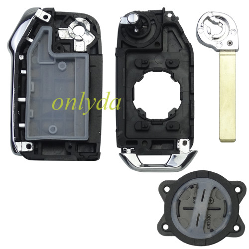 For New Kia 3 /3+1 button remote key shell with key blade with badge ， pls choose button