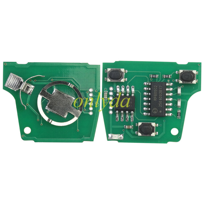 For Toyota  remote key with 4C chip & TOY47 blade with 315mhz /434mhz/304.2mhz use for Toyota Yaris， pls choose button and frequency