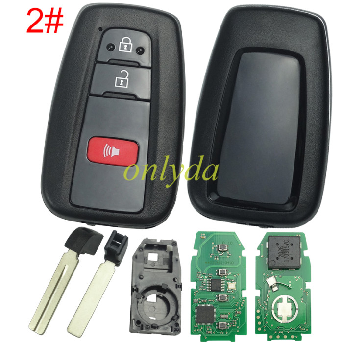 For Toyota remote key with blade   HYQ14FBE Board Number 231451-0410 AVALON HYQ14FBE - 0410 314mhz-312mhz, pls choose butto