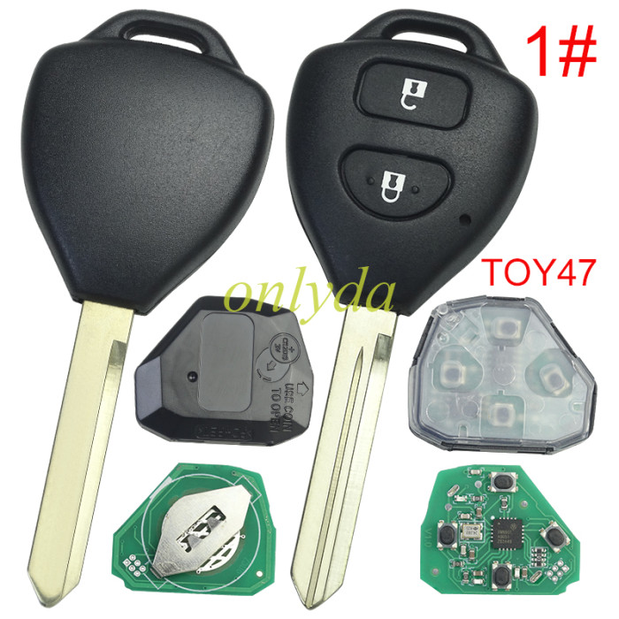 For Toyota remote 4D67 Chip  with 315MHZ with Toy47 blade use for Camry,RAV4,Corolla,Highland and vios FCCID GQ4-29T. pls choose button